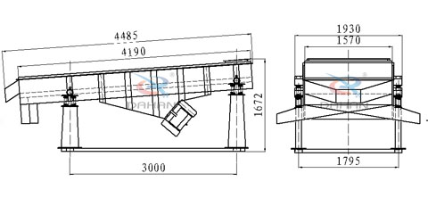 1540直線振動篩結(jié)構(gòu)圖